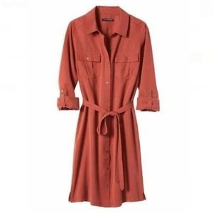 Banana republic silky shirt dress